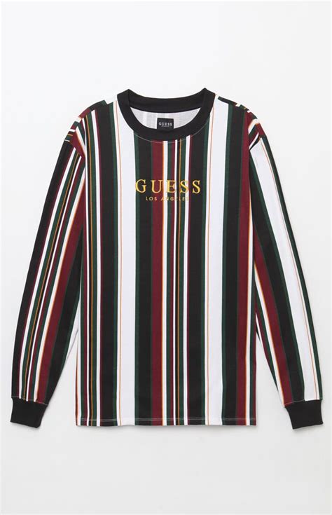 striped guess shirt long sleeve